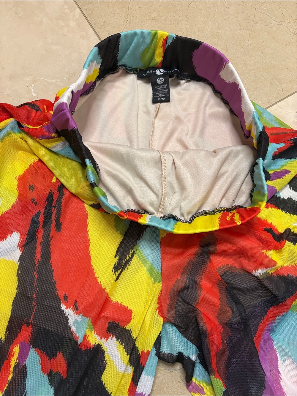 ⭐️ NWOT Ashley Stewart Multicolor Abstract Print Pants - size 10/12 - Picture 9 of 11